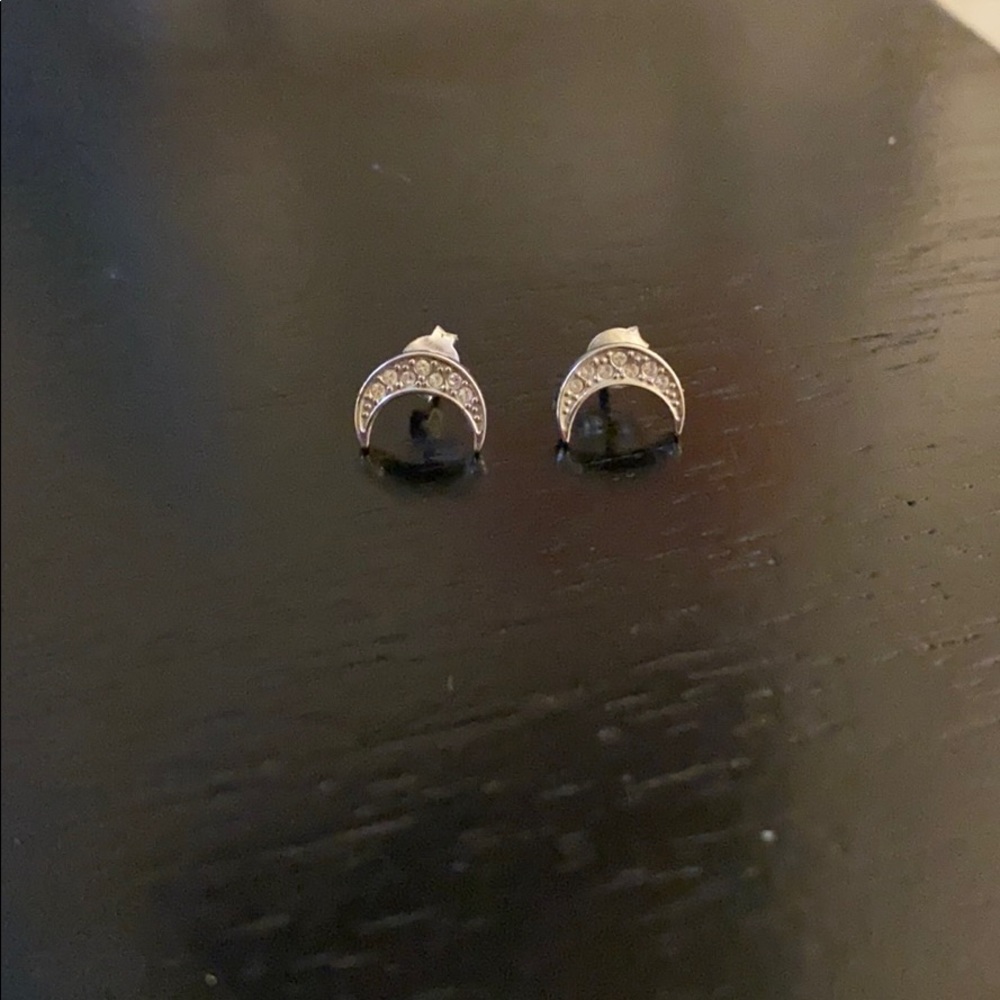 Swarovski Crystal Moon Earrings